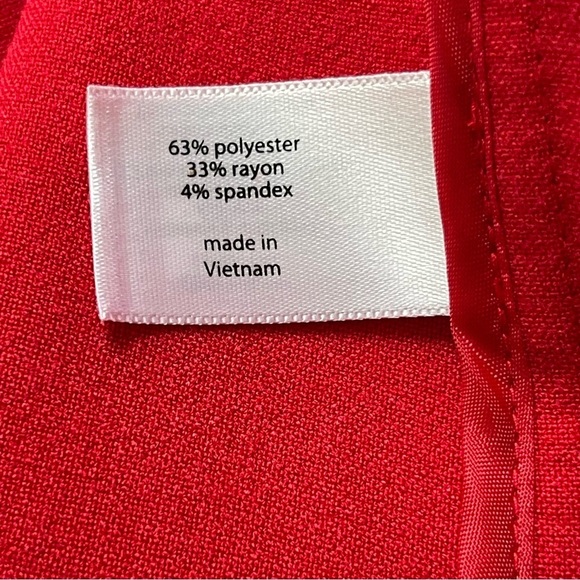 Lane Bryant Women’s Open Front Red Knit Coat Plus Size 26-28 Waterfall Unlined - Picture 8 of 8